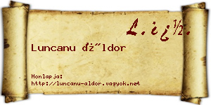 Luncanu Áldor névjegykártya